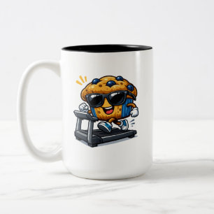 Laufband-Muffin Zweifarbige Tasse