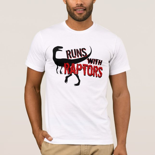 LÄUFE mit RAUBVÖGELN T-Shirt (Vorderseite)