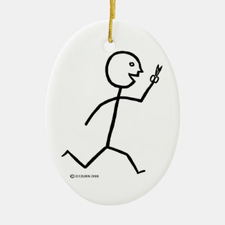 Läufe mit Scheren Keramikornament