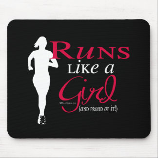 Läufe wie ein Mädchen Mousepad