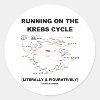 Laufen auf dem Krebs-Zyklus (Science Spaß) Runder Aufkleber