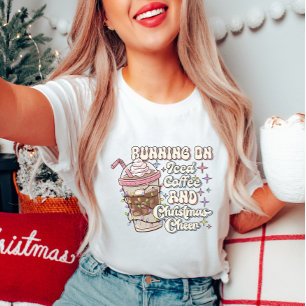 Laufen auf Eis-Kaffee & Weihnachts-Cheer-T - Shirt