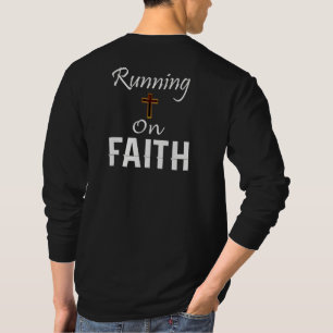 Laufen auf Glauben Läufer T-Shirt