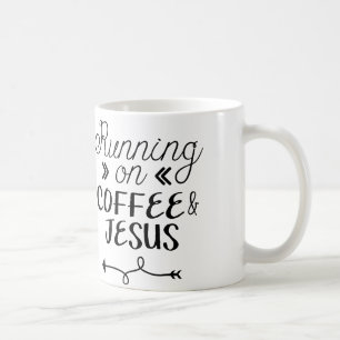 Laufen auf Kaffee u. Jesus Tasse