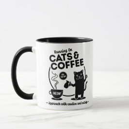 Laufen auf Katzen und Kaffee 11 oz. Combo Tasse