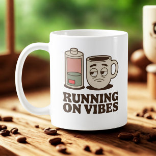 Laufen auf Vibes Existenzielle Stimmung mit Koff Kaffeetasse