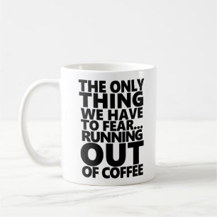 Laufen aus Kaffee-lustiger Zitat-Typografie-Tasse Kaffeetasse