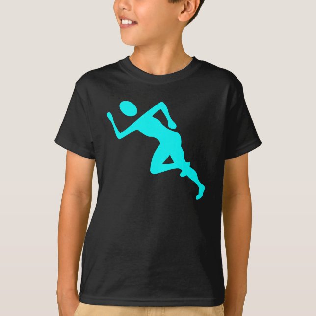 Laufen - Cyan T-Shirt (Vorderseite)
