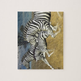 Laufen der Streifen, Zebra-Puzzlespiel Puzzle