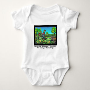 Laufen des Bullenfroschs Lustige Geschenke/Sammelo Baby Strampler