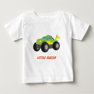 Laufen des grünen Monster-LKWs für Babys Baby T-shirt