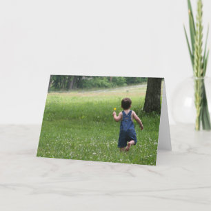 Laufen durch das Feld Karte