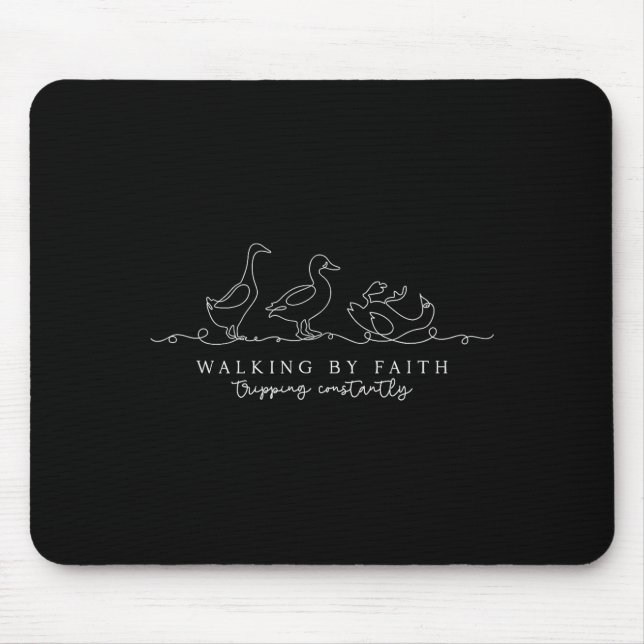 Laufen durch den Glauben Ständig Stolpern Lustig C Mousepad (Vorne)