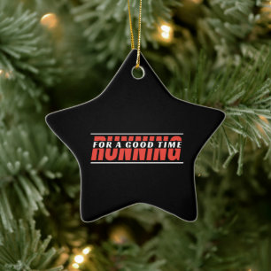 Laufen für eine gute Zeit - Runner Mindset Keramik Ornament
