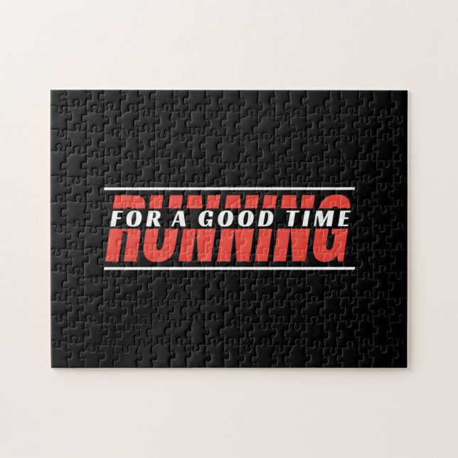 Laufen für eine gute Zeit - Runner Mindset Puzzle (Horizontal)