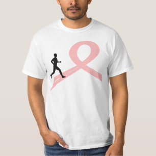 Laufen für einen Ursachen-T - Shirt-Mann im Rosa T-Shirt