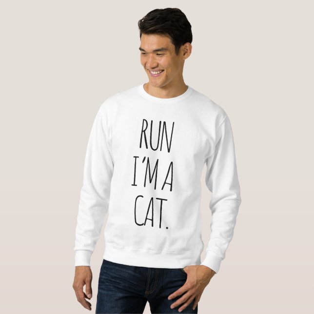 LAUFEN, ICH BIN KATZE SWEATSHIRT (Vorne ganz)