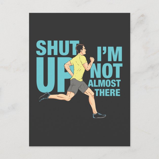 Laufen - ich bin nicht so gut da postkarte (Vorderseite)