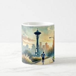Laufen in der Seattle Space Needle Kaffeetasse