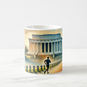 Laufen in Washington DC Lincoln Memorial Kaffeetasse