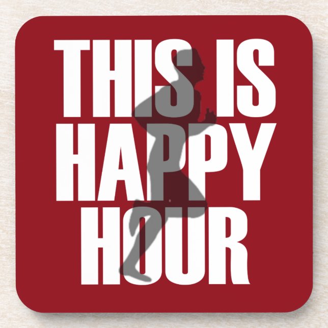 Laufen ist glückliche Stunde Getränkeuntersetzer (Vorderseite)