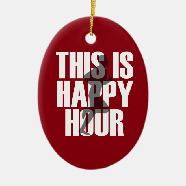 Laufen ist glückliche Stunde Keramik Ornament (Vorne)