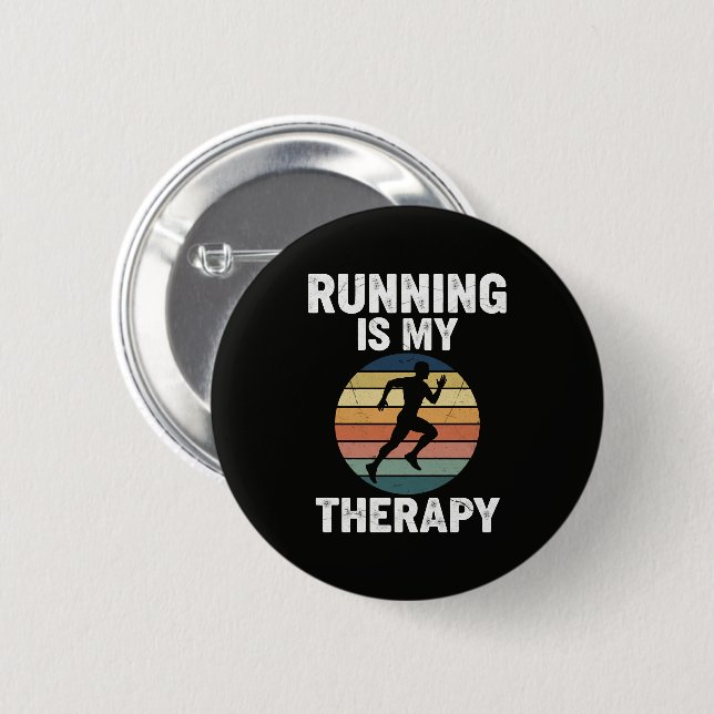 Laufen ist meine Therapie Button (Vorne & Hinten)