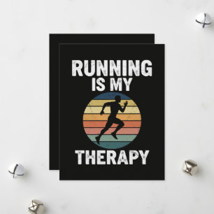 Laufen ist meine Therapie Feiertagskarte