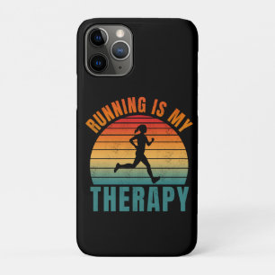 Laufen ist meine Therapie lustiges Sportgeschenk Case-Mate iPhone Hülle