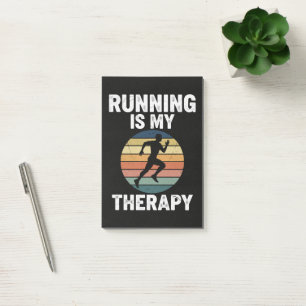 Laufen ist meine Therapie Post-it Klebezettel