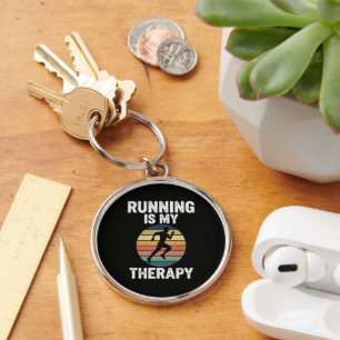 Laufen ist meine Therapie Schlüsselanhänger