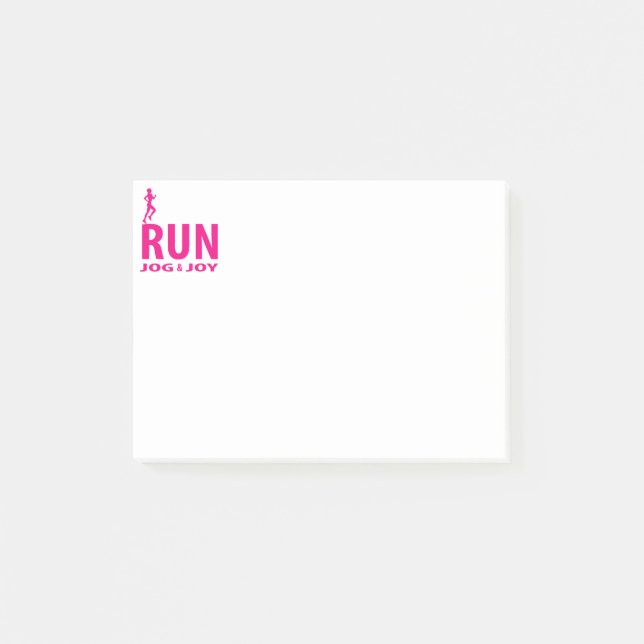 Laufen, joggen und Freude Post-it Klebezettel (Vorderseite)