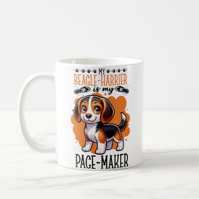 Laufen mit Beagle-Harrier Kaffeetasse (Links)