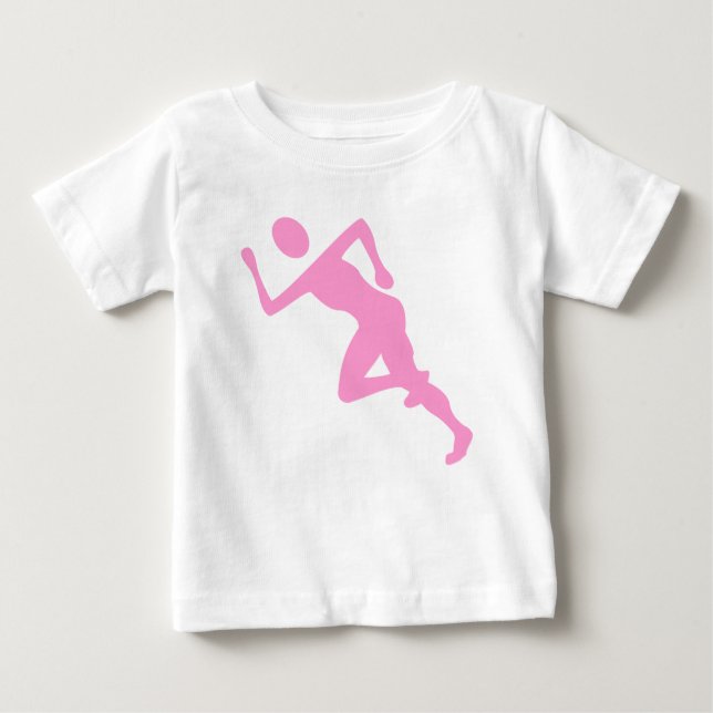 Laufen - Rosa Baby T-shirt (Vorderseite)