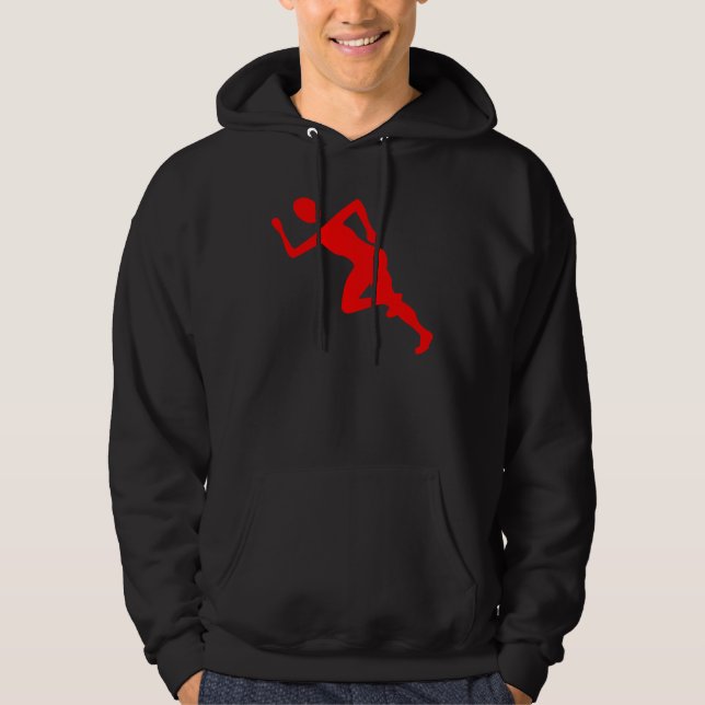 Laufen - Rot Hoodie (Vorderseite)