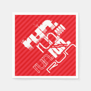 Laufen; Rote Streifen Serviette