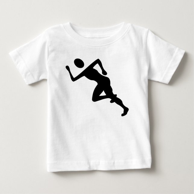 Laufen - Schwarz Baby T-shirt (Vorderseite)