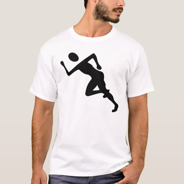 Laufen - Schwarz T-Shirt (Vorderseite)