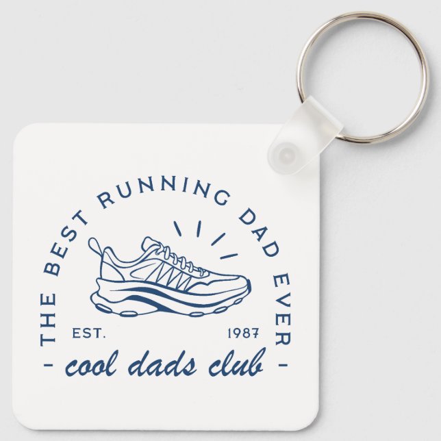 Laufen Sie coolen Papa Club besten Läufer lustige  Schlüsselanhänger (Rückseite)