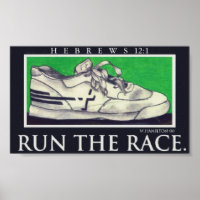 Laufen Sie das Rennlaufschuhplakat