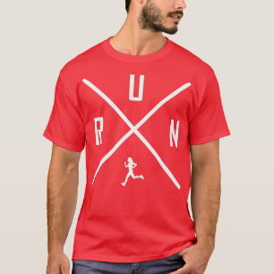 Laufen Sie den Joggen-Marathon durch. T-Shirt