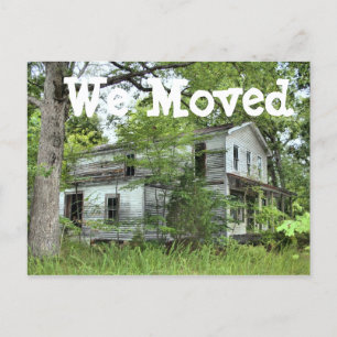 Laufen Sie hinunter Haus, das wir Adressenänderung Ankündigungspostkarte