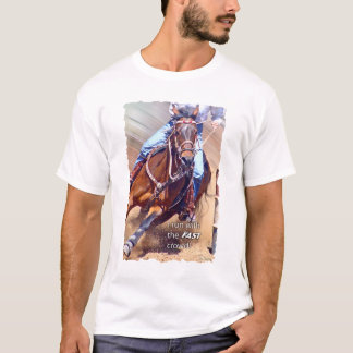Laufen Sie mit dem schnellen Mengen-Fass-Laufen T-Shirt