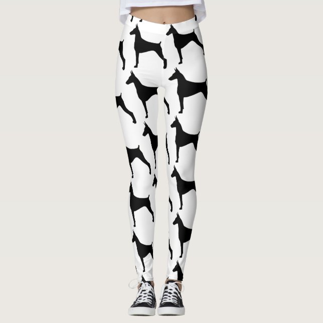 Laufen Sie mit Ihrem Dobermann Leggings (Vorderseite)