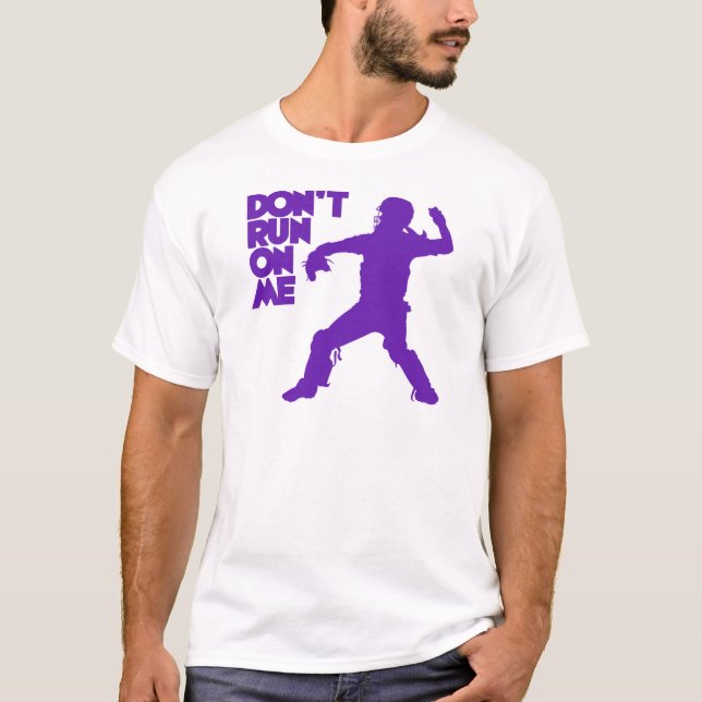 Laufen Sie nicht, lila T-Shirt (Vorderseite)