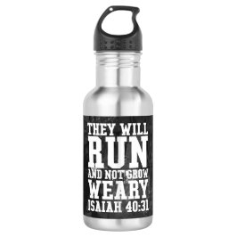 Laufen Sie und müden christlichen Bibel-Betrieb Trinkflasche