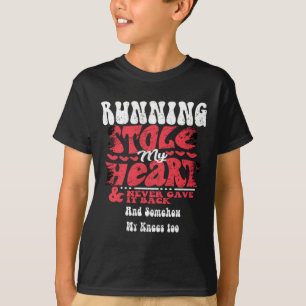 Laufen stahl mir das Herz ~ Lustiger Valentinstag T-Shirt