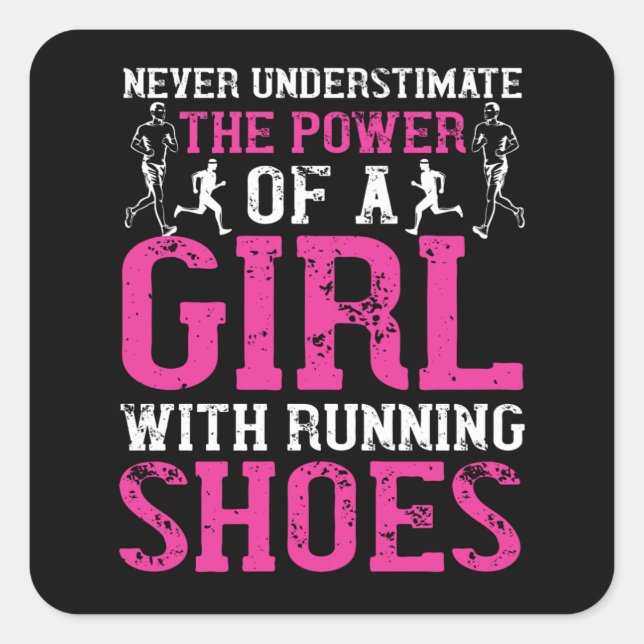 Laufen - Unterschätzen Sie nie den Meister Quadratischer Aufkleber (Vorderseite)