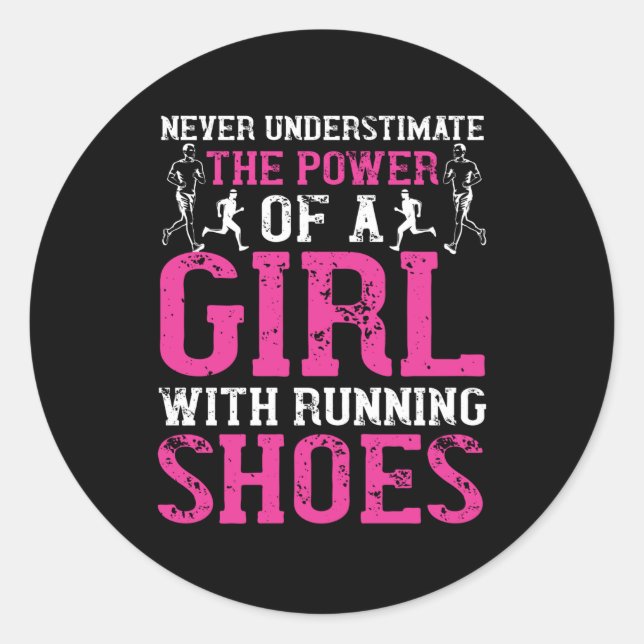 Laufen - Unterschätzen Sie nie den Meister Runder Aufkleber (Vorderseite)