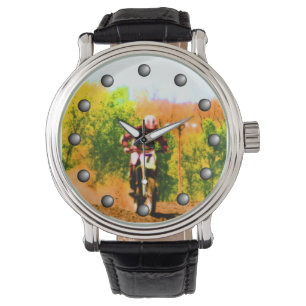 Laufen von Dirtbike Draufgänger Armbanduhr